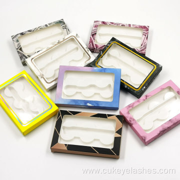 3 pairs lash box with tweezer tray set